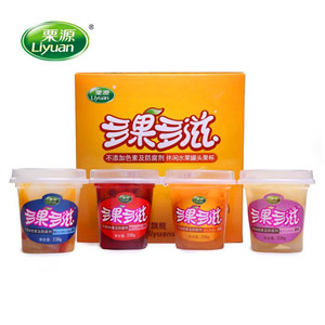 栗源多果多滋果杯水果罐头 4杯装 黄桃 白桃 山楂 杂果